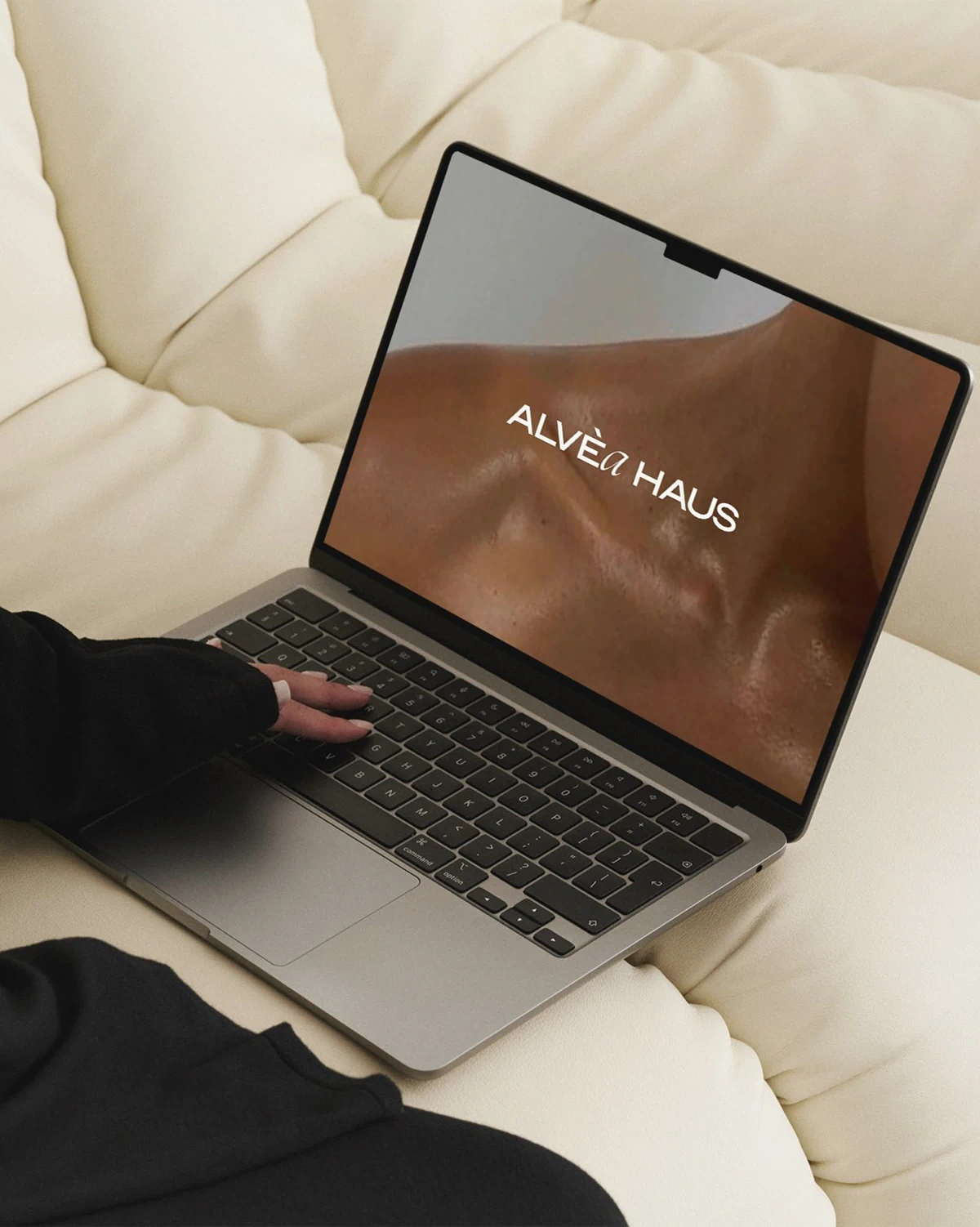 Designer working on a modern website